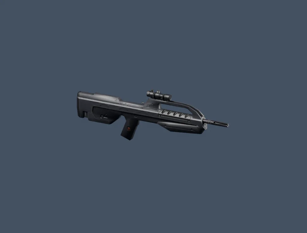 Battle rifle — Weapon · the one Chief holds in the film · drag to turn
